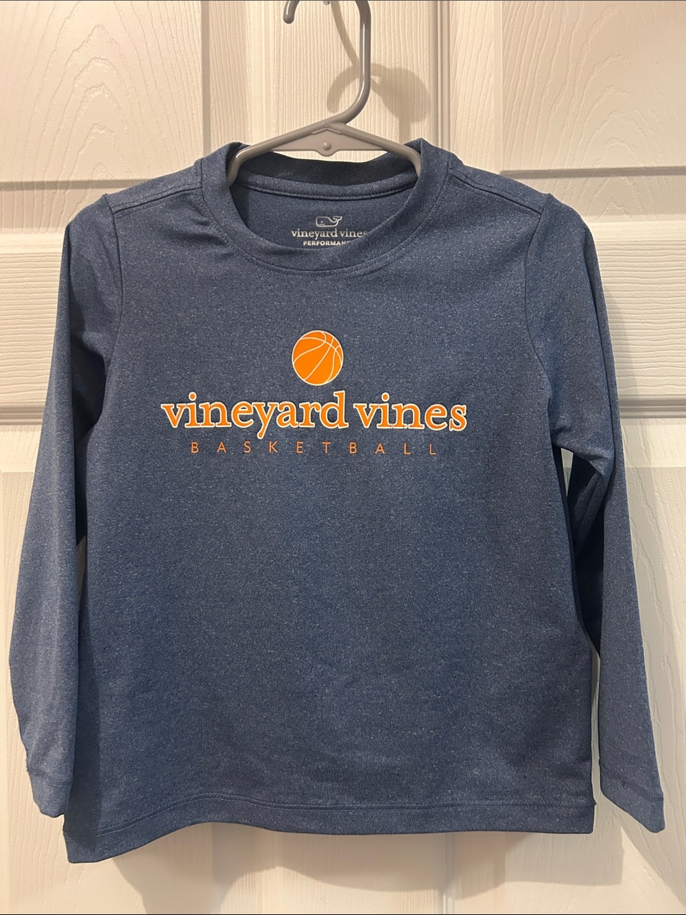 Vineyard Vines Kids' Navy Basketball Long-Sleeve Tee 2T